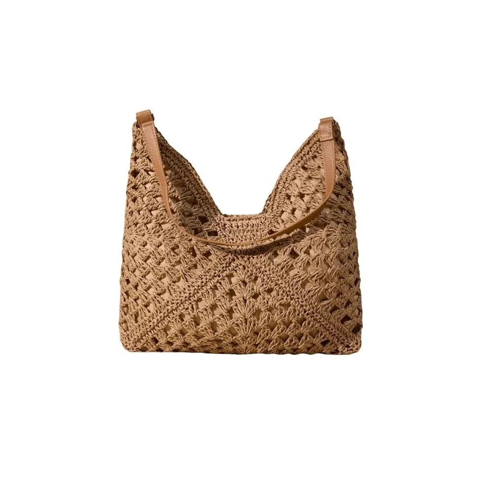 New WomensWoven Straw‎ Shoulder Bag Crochet Boho Beach Tote Purse